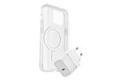 Mobil - Covers & Cases - OtterBox KIT Apple iPhone 16 Pro (Symmetry Clear MagSafe / Premium Glass / EU USB-C Wall Charger 30W - white) - 78-81432
