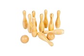 Udendørsleg - Bigjigs - Wooden Bowling Set 12 pcs. - 37048