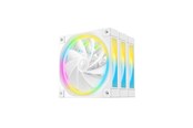 Kabinet Køler - DeepCool FL12R White Triple-Pack - Kabinet køler - 120mm - Hvid med RGB - 32 dBA - R-FL12R-WHAPN3-G