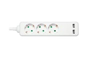 Strømkabel (ekstern) - Deltaco GT-0310 Power Strip -  1.5 m - GT-0310