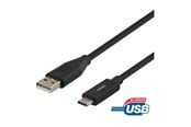 USB kabel - Deltaco USB-C Cable - USB to 24 pin USB-C - 25 cm - USBC-1002
