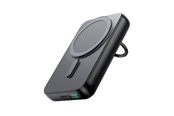 Powerbank - Joyroom Wireless powerbank 10000mAh JR-W050 20W MagSafe with ring and stand - black Powerbank - Sort - 10000 mAh - JR-W050 Black