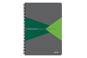 Blokke, Formularer & Notesbøger - Leitz Office notesblok A4 linjeret, wireindbundet med karton omslag, grøn - 46481055