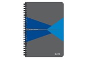 Blokke, Formularer & Notesbøger - Leitz Office notesblok A5 linjeret, wireindbundet med PP-omslag, blå - 44991035