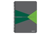 Blokke, Formularer & Notesbøger - Leitz Office notesblok A5 kvadreret, wireindbundet med karton omslag, grøn - 44581055