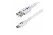 USB kabel - StarTech.com 3m (9.8ft) White USB-A to USB-C Charging Cable/Cord M/M - USB-C cable - USB to 24 pin USB-C - 3 m - USB2AC3MNCWHE