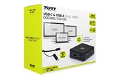 Dockingstation - PORT Designs PORT connect USB-C & USB-A Dual Video Docking Station 2 X 2K - 901908-UK