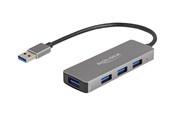 USB hub - DeLOCK USB Type-A Hub - 4 Ports USB hub - USB 3.2 - 4 ports - Grå - 63171
