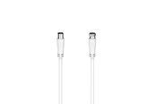 Antennekabel/stik - Hama Cable Antenna 90dB F-Plug-Coax Female White 1.5m - X1122518