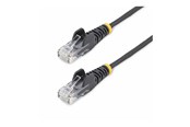 Netværkskabel - StarTech.com 5m Black Slim CAT6 Ethernet Cable Snagless 28AWG LSZH - patch cable - 5 m - black - Sort - 5m - N6PAT5MBKS