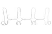 Beslag & hængsler  - Home>it designer coat rack with 4+4 hooks white - 12131