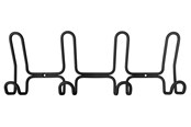 Beslag & hængsler  - Home>it designer coat rack with 4+4 hooks black - 12133