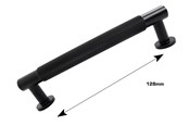 Beslag & hængsler  - Home>it knurled handle 128 mm matt black 2 pcs. - 21182