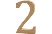 Kreativitet & Hobbyartikler - Creativ Company - Number 2 MDF 8cm 1 pcs. - 56393