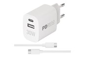 Mobil - Adaptere & Opladere - Vivanco PR30W Dual Super Fast Charger Set - 64342