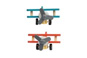 Trælegetøj - Bigjigs Wooden Pull Back Biplane Airplane - 36072