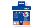 Blæk, Toner & Forbrugsstoffer - Brother LC521 Value Pack - 4-pack - black yellow cyan magenta - original - ink cartridge - LC521VAL
