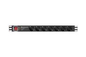 Strømkabel (ekstern) - Lanberg PDU-PRO-07F-0200-BK - power distribution unit - 4000 Watt - PDU-PRO-07F-0200-BK
