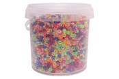 Kreativt Legetøj - Colorations - Small Pony Beads - Transparent 4 x 6 mm 500 gr. - 43BL17