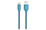 USB kabel - GreyLime Braided USB-A to USB-C Cable Blue 1 m - C21AC1M01
