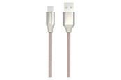 USB kabel - GreyLime Braided USB-A to USB-C Cable Beige 2 m - C21AC2M02