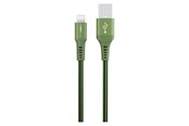 USB kabel - GreyLime Braided USB-A to Lightning Cable Green 0.5 m - C21AL05M03