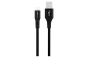 USB kabel - GreyLime Braided USB-A to Lightning Cable Black 0.5 m - C21AL05M04