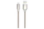 USB kabel - GreyLime Braided USB-A to MFi Lightning Cable Beige 1 m - C21AL1M02