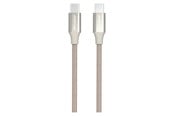 USB kabel - GreyLime Braided USB-C to USB-C 60W Cable Beige 2 m - C21C60C2M02