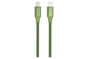 USB kabel - GreyLime Braided USB-C to USB-C 60W Cable Green 2 m - C21C60C2M03