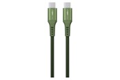 USB kabel - GreyLime Braided USB-C to USB-C 60W Cable Green 3 m - C21C60C3M03