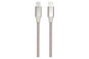 USB kabel - GreyLime Braided USB-C to USB-C Cable Beige 1 m - C21CC1M02