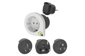 Strømkabel (ekstern) - Q2Power Qplux Europe 3in1 Rejseadapter - 2,200200