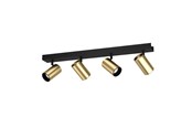 Lamper - EGLO Stars of Light CUMARIBO loftlampe 4xGU10 sort/messing - 390085
