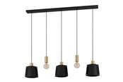 Lamper - EGLO Stars of Light MAJAGUA langbordspendel 5L E27 sort/børstet messing - 390115