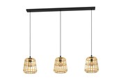 Lamper - EGLO Stars of Light MONTEZUELO langbordspendel 3L E27 bambus/sort - 390153
