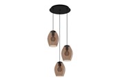 Lamper - EGLO Stars of Light ESTANYS 1 klyngependel E27 sort/brun-transparent - 390161