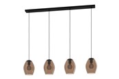 Lamper - EGLO Stars of Light ESTANYS 1 langbordspendel 4L E27 sort/brun-transparent - 390162