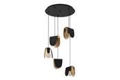 Lamper - EGLO Stars of Light SERENARA klyngependel 5L E27 sort/guld - 390183