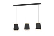 Lamper - EGLO Stars of Light CAMALOZA langbordspendel 3L E27 sort/træ FSC - 390186