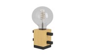 Lamper - EGLO Stars of Light LEVANTARA bordlampe E27 sort/træ FSC - 390193