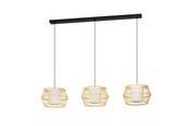 Lamper - EGLO Stars of Light MONTERROSO langbordspendel 3L, sort/bambus/hvid - 390234