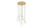 Lamper - EGLO Stars of Light PORTOCOLOM klyngependel Ø580 10L børstet messing/hvid - 390345