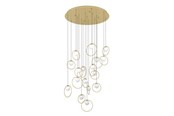 Lamper - EGLO Stars of Light PORTOCOLOM klyngependel Ø780 17L børstet messing/hvid - 390346