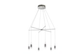 Lamper - EGLO Stars of Light SANTIGA lysekrone 6L DÆMPB børstet stål - 39326