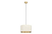 Lamper - EGLO Stars of Light TAMARESCO pendel E27 børstet messing/hvid fløjl/guld - 39765
