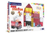 Konstruktionslegetøj - Magna-Tiles Brandstation med lys og lyd, 50 dele - MT252050FS