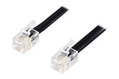Netværkskabel - Deltaco IMP DEL-160M - phone cable - 10 m - black - Sort - 10m - DEL-160M