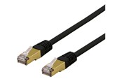 Netværkskabel - Deltaco SFTP-61SAH - patch cable - 1 m - black - Sort - 1m - SFTP-61SAH