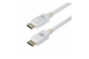 Skærmkabel - StarTech.com 6ft White VESA Certified DisplayPort 1.2 Cable with Latches - DisplayPort cable - DisplayPort to DisplayPort - 1.8 m - DP12-CABLE-6FTW